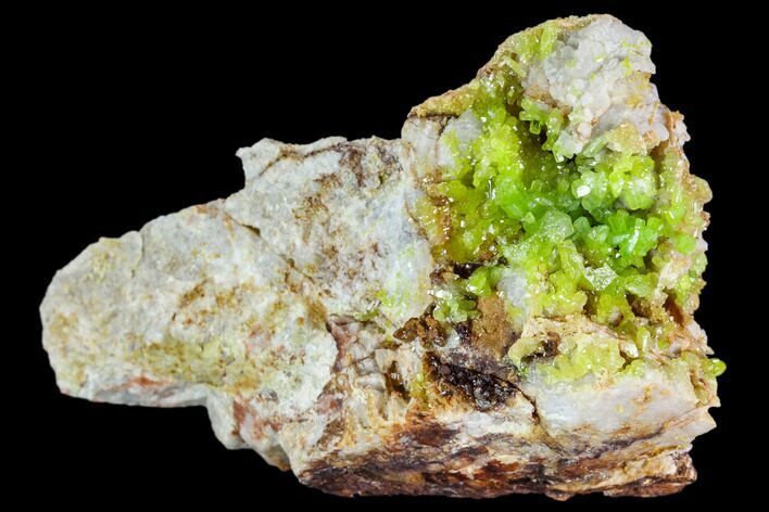 Vibrant Green Pyromorphite Crystal Cluster - China #112389